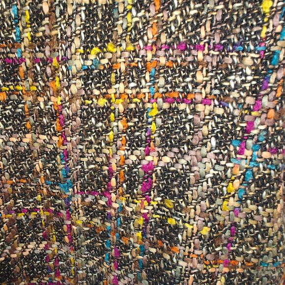 Dialogue Women size 12 Multi Colored Lined Portrait Collar Tweed Jacket - Picture 9 of 9